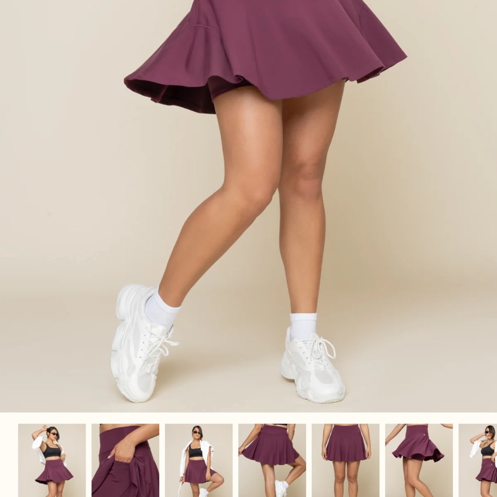 POPFLEX Twirl Skort (Longer) - Plum